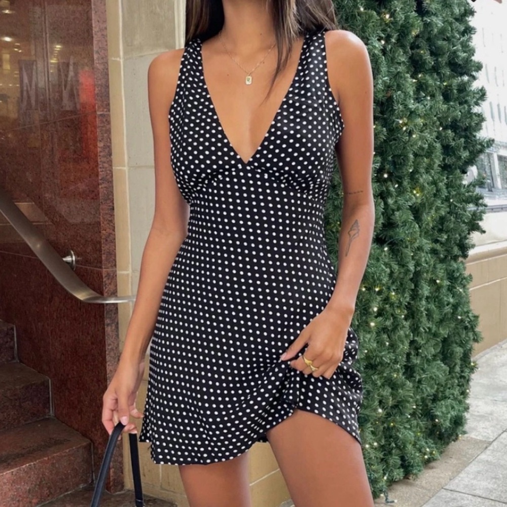 Black and White Polka Dot Dress